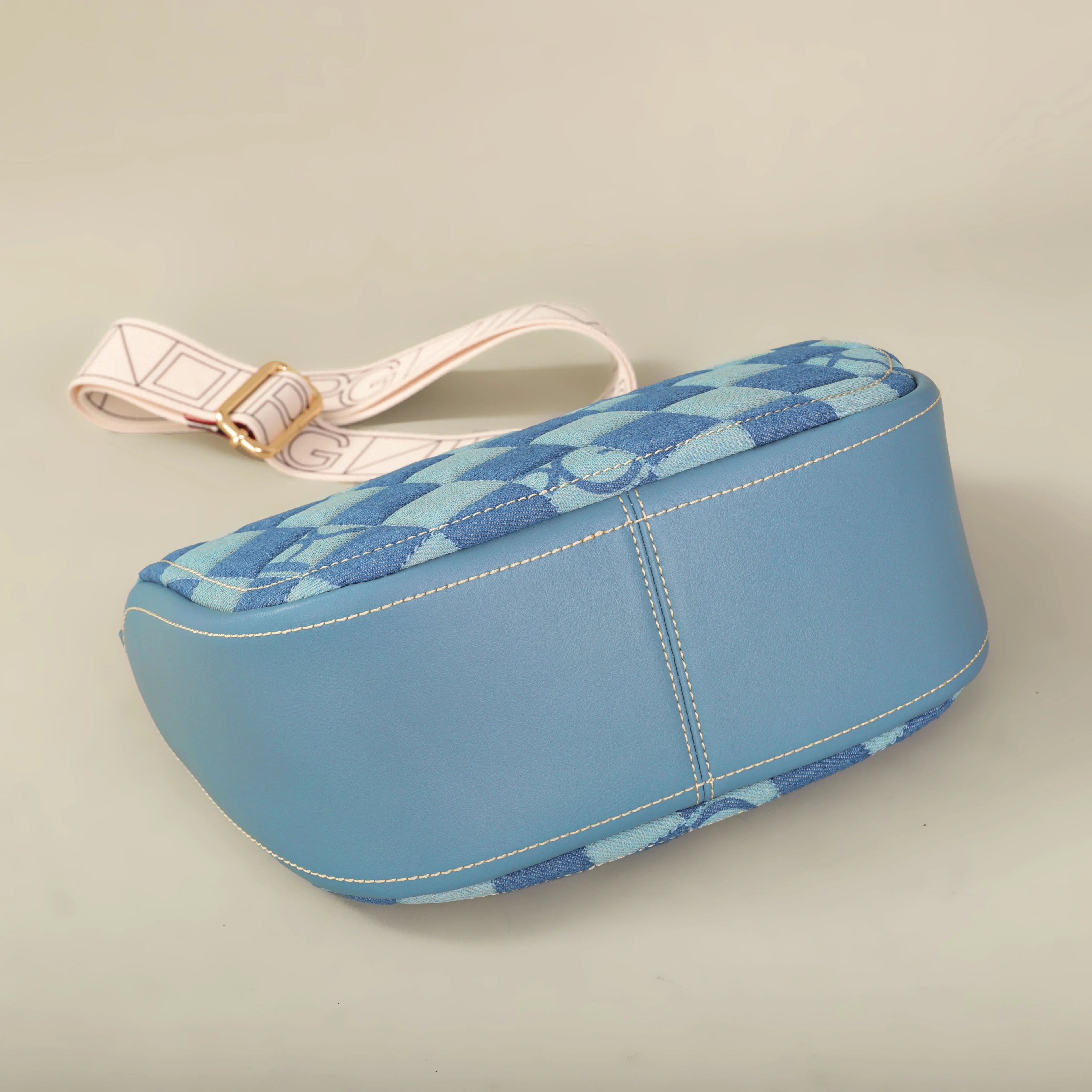 Quilted Crossbody Bag for Women - Gold Chain Strap