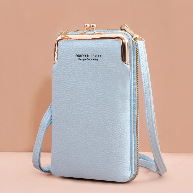 Mini Square Crossbody Bag for Women - Matte PU Leather