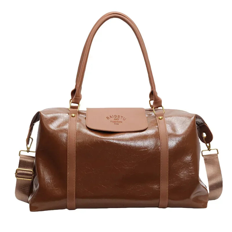 Men's Leather Duffel Bag - Large Travel & Gym Bag