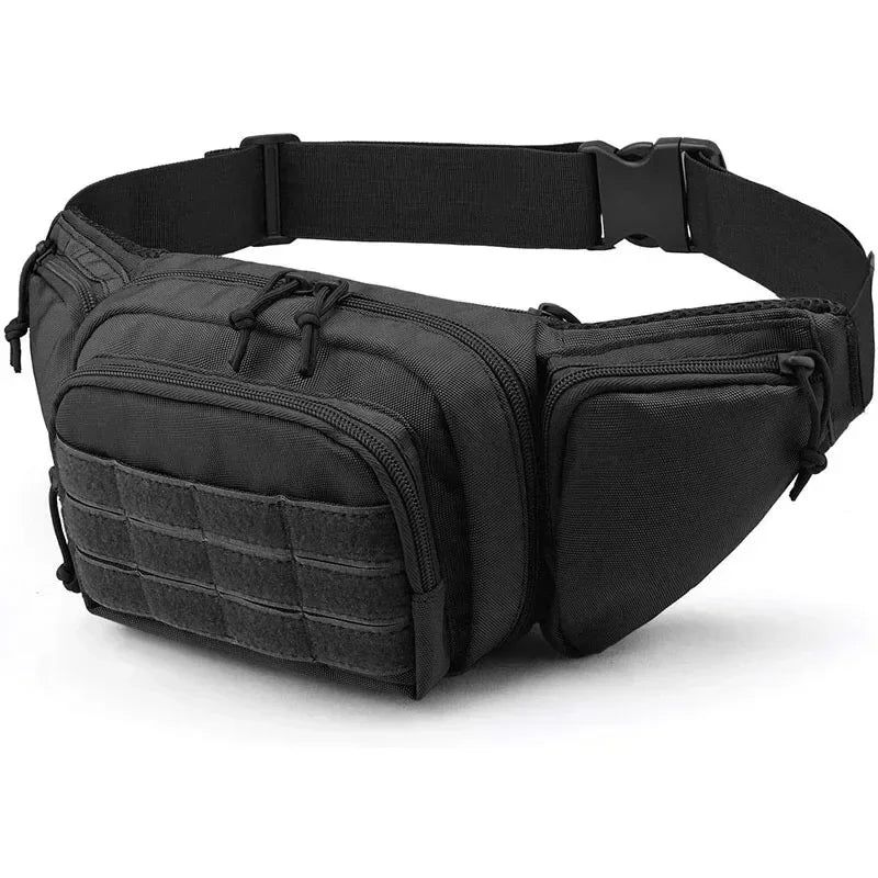 Men's High-Capacity Tactical Fanny Pack - Multi-Pocket Nylon