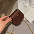 Mini Square Crossbody Bag for Women - Chic PU Leather