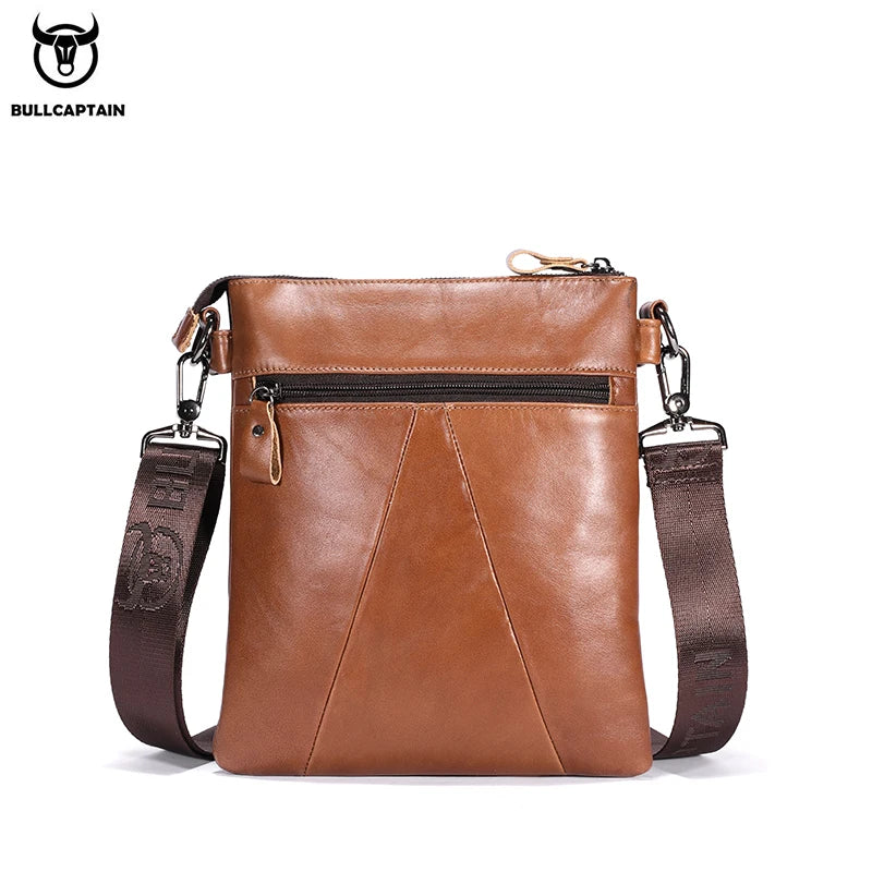 Men's Large Crossbody Bag in Genuine Cowhide Leather