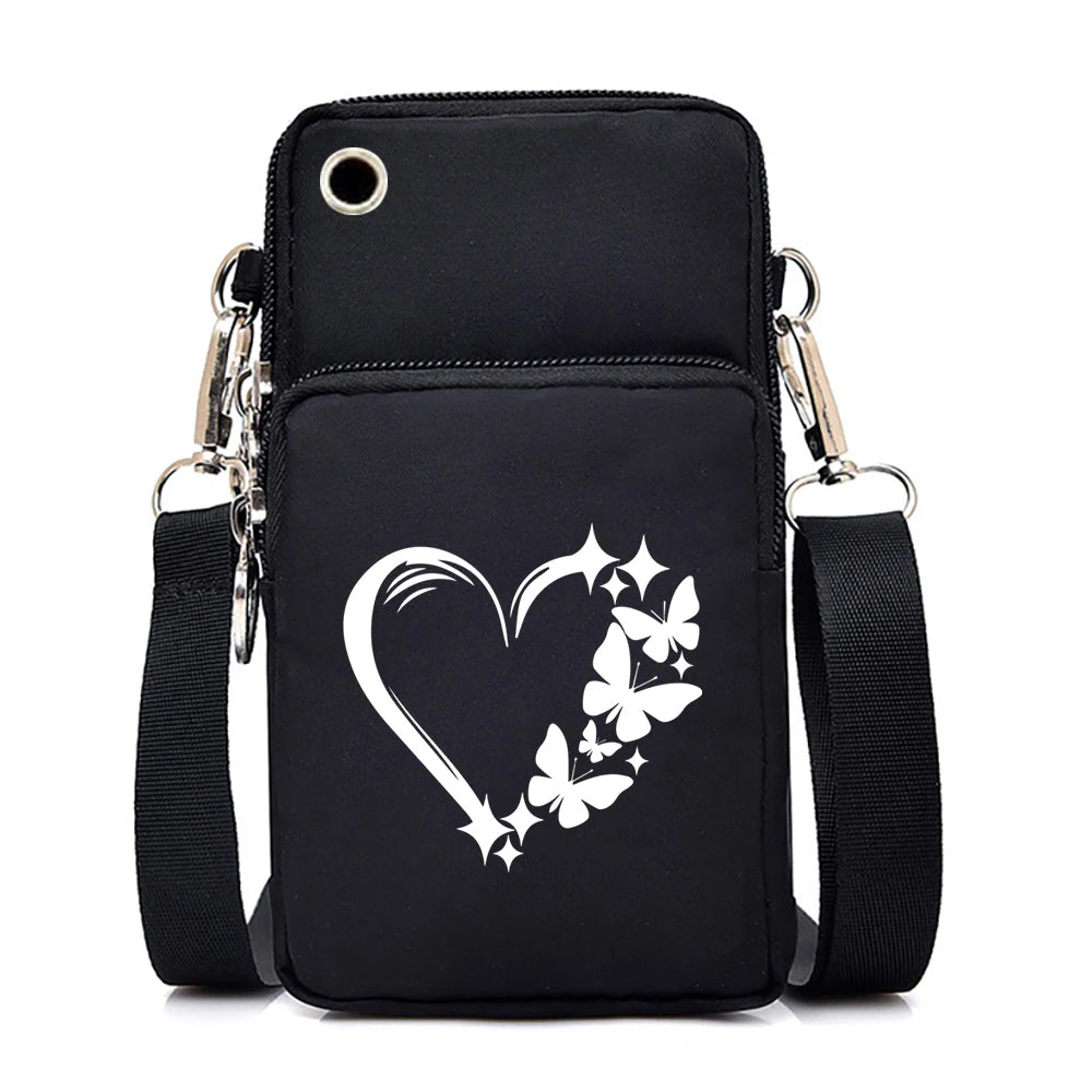 Watercolor Butterfly Phone Crossbody Bag - Mini Wallet Style