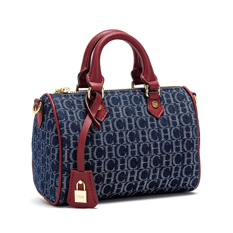 Patchwork Denim Pillow Bag - Y2K Style Shoulder Handbag