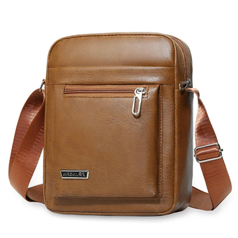 Men's Waterproof Messenger Bag for Tablet - PU Leather