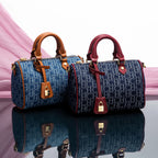 Patchwork Denim Pillow Bag - Y2K Style Shoulder Handbag